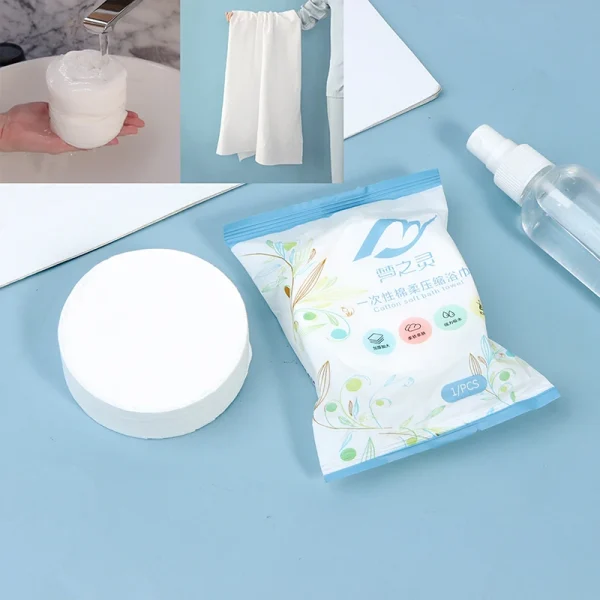 1 Piece Travel Disposable Bath Towel Thick Compressed Towel Travel Quick-Drying Towel Trip Essential Shower Washable Cloth Towel 4