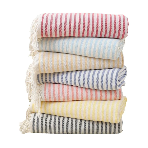 100x180CM Cotton Turkish Beach Towel Sauna Spa Gym Sports Fitness Fringed Bath Towel Shawl Scarf Sang Travel Blanket 5