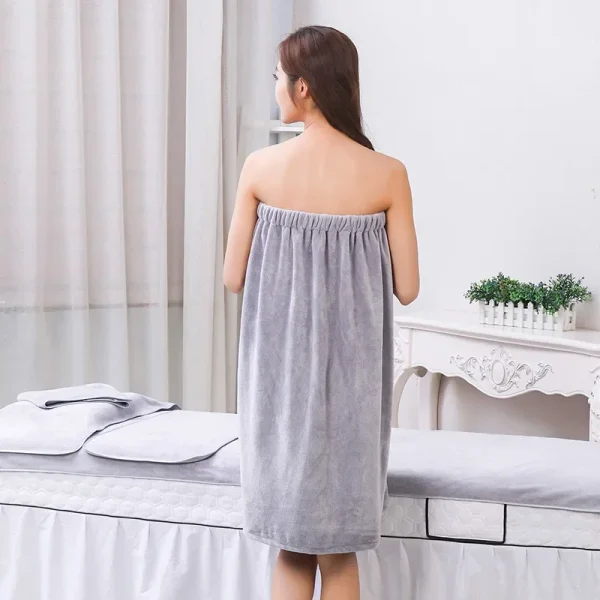 Beauty salon special bath skirt women can wear a breast skirt bath towel sweat steaming sauna absorbent soft 3