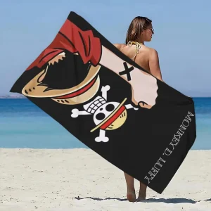 Anime One PIECES Luffys Gear 5 Beach Towel Microfiber Sand Free Quick Dry Pool Towels Gift for Women Travel Gym Shower Camping 1