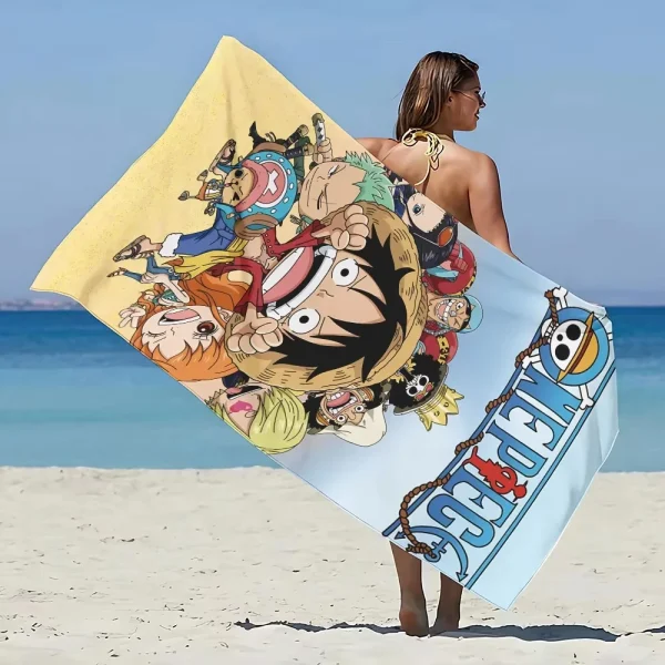 Anime One PIECES Luffys Gear 5 Beach Towel Microfiber Sand Free Quick Dry Pool Towels Gift for Women Travel Gym Shower Camping 4