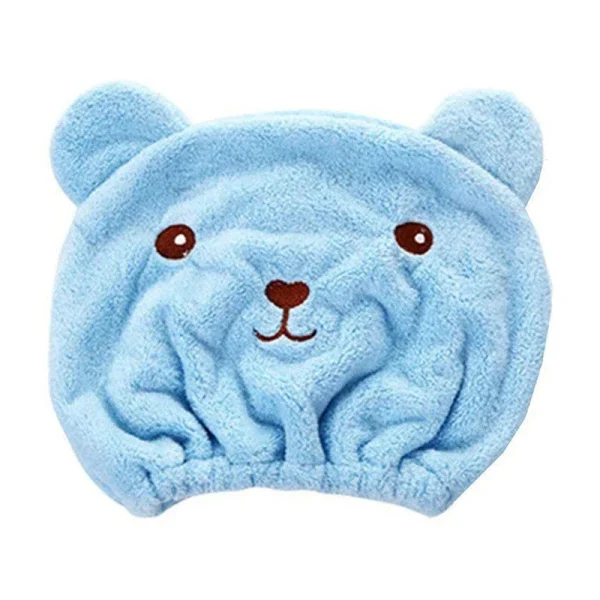 Microfiber Dry Hair Towel Latest Cute Bear Women and Child After Shower Hair Drying Hat Absorption Turban Towels Bathing Tools 5