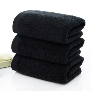 Black Towels Premium Black Hand Towels 100% Cotton Ultra Soft Highly Absorbent Hotel & Spa Quality Hand Towels Home Supplies NEW 1