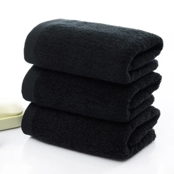 Black Towels Premium Black Hand Towels 100% Cotton Ultra Soft Highly Absorbent Hotel & Spa Quality Hand Towels Home Supplies NEW 1