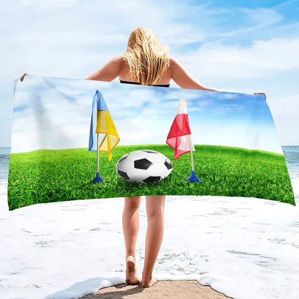 Soccer Beach Towel,Beach Towels for Men Boys,Football Towel Boys Sport Towel, Personalized   Pool Beach,Towel  Teen 5