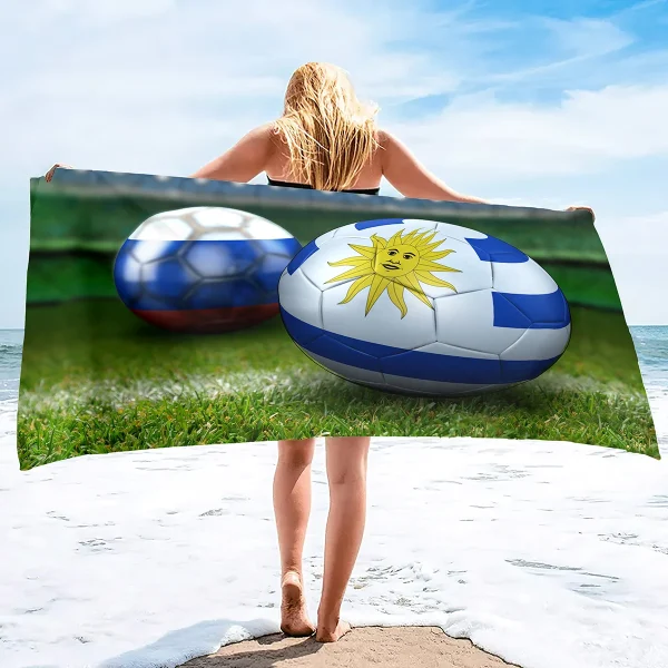 Soccer Beach Towel,Beach Towels for Men Boys,Football Towel Boys Sport Towel, Personalized   Pool Beach,Towel  Teen 6