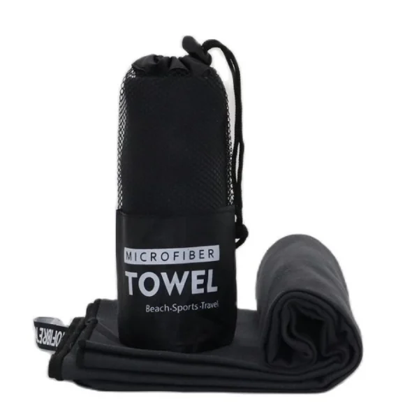 1PC Black Quick Drying Towel Portable Breathable Bath Towel Beach Camping Hiking Swimming Sports Microfier Bath Towel No Pilling 2