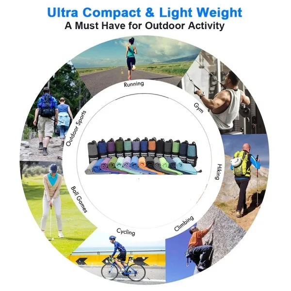 1PC Black Quick Drying Towel Portable Breathable Bath Towel Beach Camping Hiking Swimming Sports Microfier Bath Towel No Pilling 6