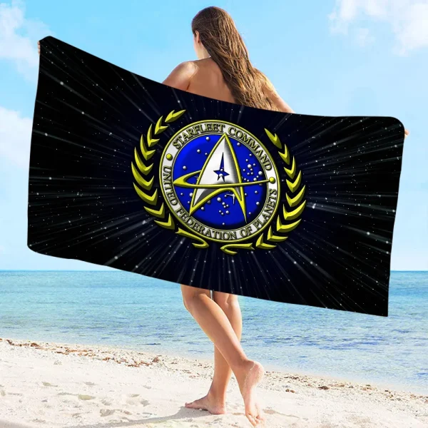 S-Star Trek Towel Microfiber Beach Towel Absorbent Quick dry Soft Yoga Swimming Resort Mountain Climbing Fun Beach Towel 1