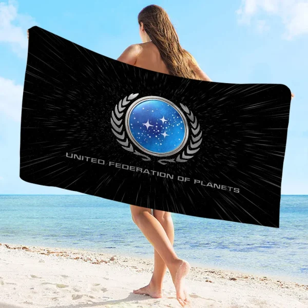 S-Star Trek Towel Microfiber Beach Towel Absorbent Quick dry Soft Yoga Swimming Resort Mountain Climbing Fun Beach Towel 2