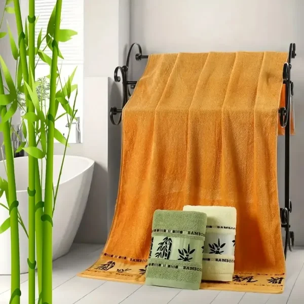 3-Pack Bamboo Fiber Towels – Ultra-Soft, Eco-Friendly & Highly Absorbent 5