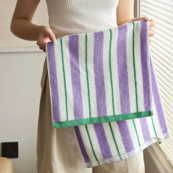 Fashion Striped Cotton Towel Soft Absorbent Adult BathTowel Face Towel Household Towels Luxurious Hotel Bath Supply Beach Towels 3
