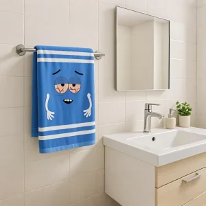 Cute cartoonTowelie Hand Towel Quick-Dry Polyester Woven Dish Cloth Super Soft Fantasy Themed Oblong Towel for Kitchen Bathroom 1