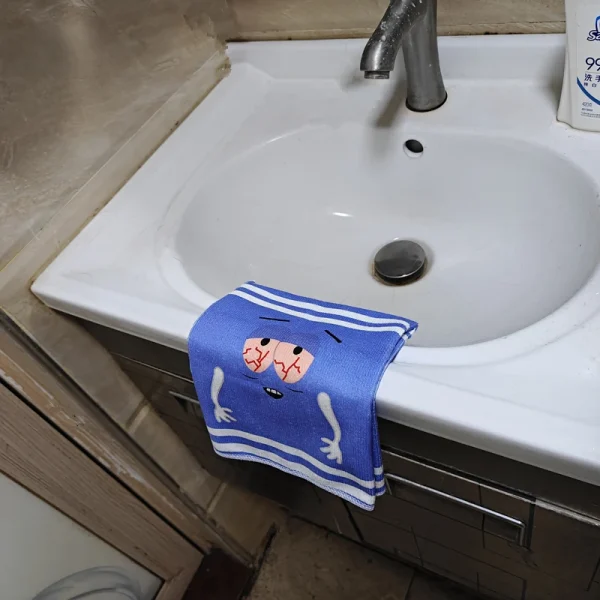 Cute cartoonTowelie Hand Towel Quick-Dry Polyester Woven Dish Cloth Super Soft Fantasy Themed Oblong Towel for Kitchen Bathroom 2