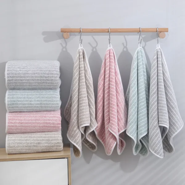Quick-Drying Towel Coral Fleece Towels Bath Towels Thickened Absorbent for Swimming Pool Sports Fitness Gift Towels 1