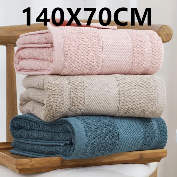 Cotton bath towel, bath wrap, household couple, soft and absorbent adult beach towel, not easy to shed wool, gauze bath towel 1