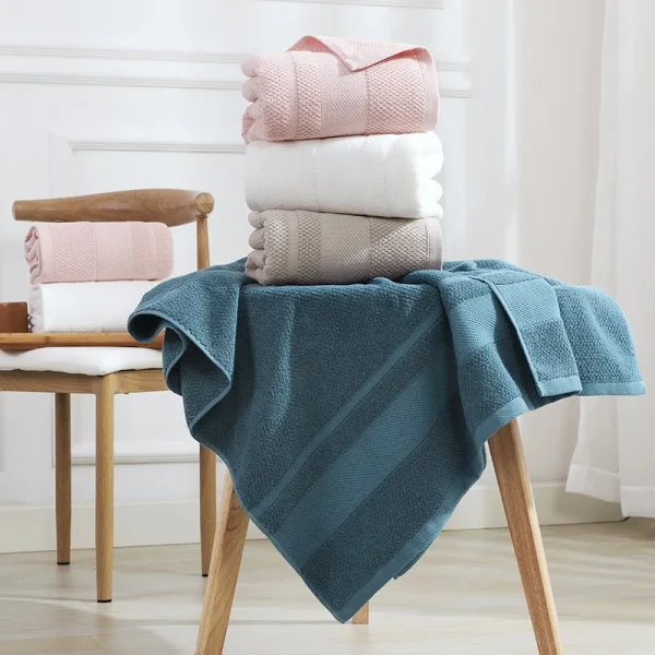 Cotton bath towel, bath wrap, household couple, soft and absorbent adult beach towel, not easy to shed wool, gauze bath towel 3