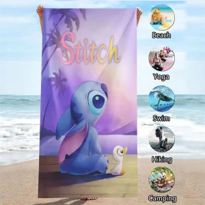 Stitch Towel Sauna Travel Beach Towels Cotton Microfibre Accessories For Home Cute Room Decor Set Quick Dry Comfortable Towel 1