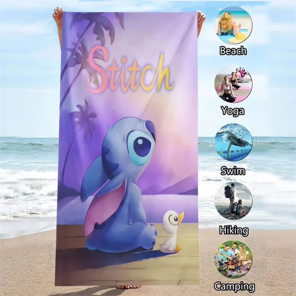 Stitch Towel Sauna Travel Beach Towels Cotton Microfibre Accessories For Home Cute Room Decor Set Quick Dry Comfortable Towel 1