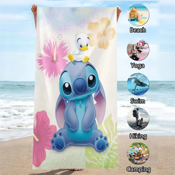 Stitch Towel Sauna Travel Beach Towels Cotton Microfibre Accessories For Home Cute Room Decor Set Quick Dry Comfortable Towel 3