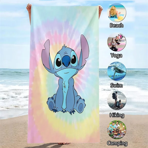 Stitch Towel Sauna Travel Beach Towels Cotton Microfibre Accessories For Home Cute Room Decor Set Quick Dry Comfortable Towel 4