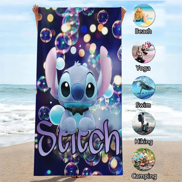 Stitch Towel Sauna Travel Beach Towels Cotton Microfibre Accessories For Home Cute Room Decor Set Quick Dry Comfortable Towel 5