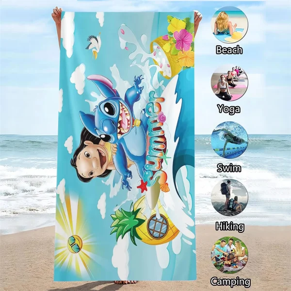 Stitch Towel Sauna Travel Beach Towels Cotton Microfibre Accessories For Home Cute Room Decor Set Quick Dry Comfortable Towel 6