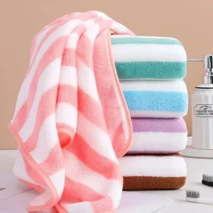 35x75cm Stripes Absorbent Quick Drying Bath Towel Sets Soft Adults Face Hand Towels Bathroom Microfiber Swim Bath Towels 1