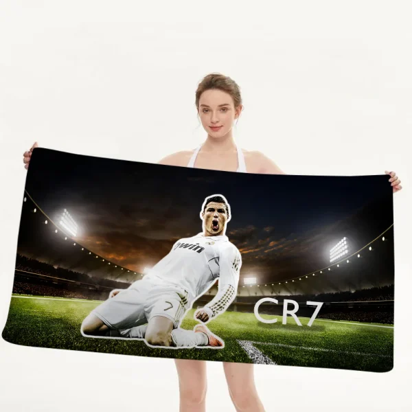 C-CristianoS R-RonaldoS Beach Towel Colorful Bath Towels For Girl Microfiber Quick Dry Custom Sand Free Beach Yoga Spa Gym Pool 1
