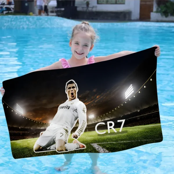 C-CristianoS R-RonaldoS Beach Towel Colorful Bath Towels For Girl Microfiber Quick Dry Custom Sand Free Beach Yoga Spa Gym Pool 2