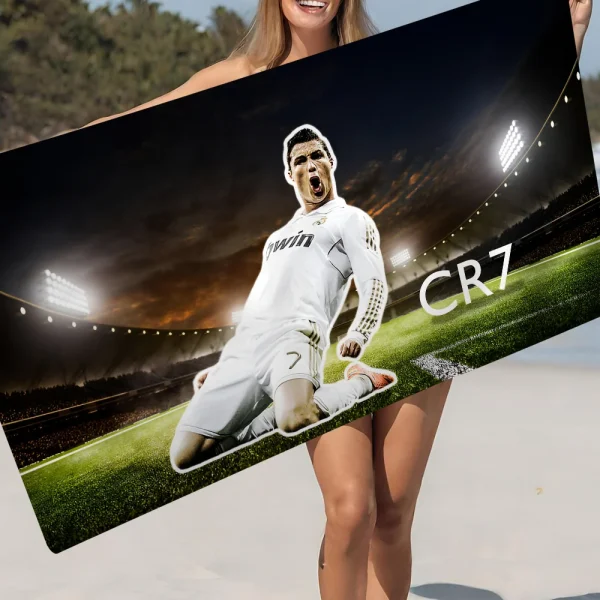 C-CristianoS R-RonaldoS Beach Towel Colorful Bath Towels For Girl Microfiber Quick Dry Custom Sand Free Beach Yoga Spa Gym Pool 3