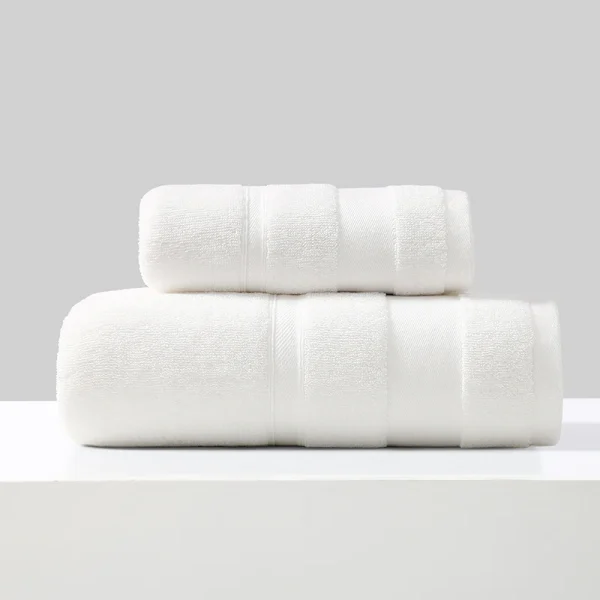 Simple Towel Set Shower +Face Towel 2pcs/Set 100% Cotton Home Hotel Bathroom Washclothes High Quality Adult Kids Towel Set Gift 1