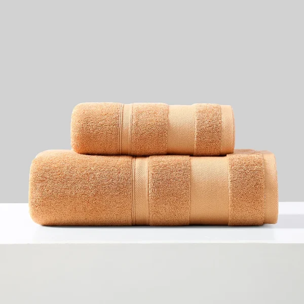 Simple Towel Set Shower +Face Towel 2pcs/Set 100% Cotton Home Hotel Bathroom Washclothes High Quality Adult Kids Towel Set Gift 2