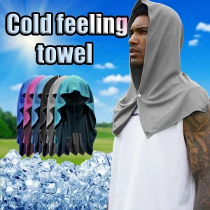 Quick Drying Sports Towel U-shaped Hoodie Cooling Towel Sun Protection Beach Cool Towel for Camping Gym Swimming Running Yoga 1