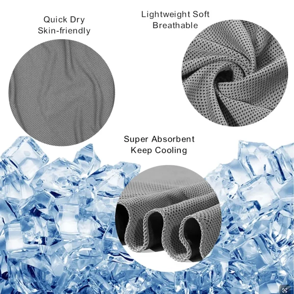Quick Drying Sports Towel U-shaped Hoodie Cooling Towel Sun Protection Beach Cool Towel for Camping Gym Swimming Running Yoga 4