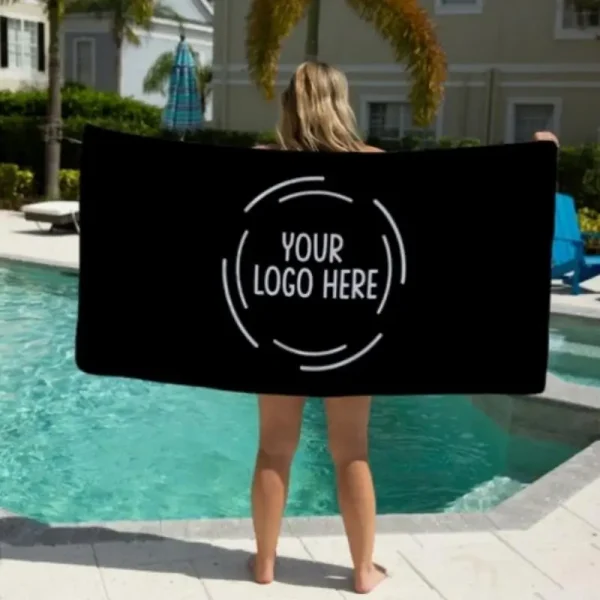 Personalized Beach Towel With Logo Quick-Drying Bath Towels Custom Team Sport Company Logo Towels With Your Own Design Logo 1