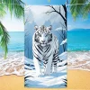 Hot Selling Tiger Beach Towel Microfiber Digital Print Bath Towel Bold Tiger Design Sun Protection Shawl Extra Large Towel 1