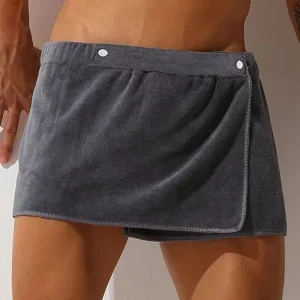 Men's bath towels, absorbent towels, sexy beach short skirts, anti-exposure bath skirts, towels that can be worn, swimming trunk 1
