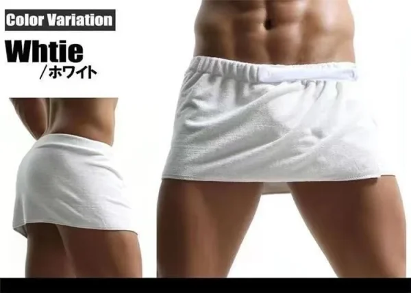 Men's bath towels, absorbent towels, sexy beach short skirts, anti-exposure bath skirts, towels that can be worn, swimming trunk 4