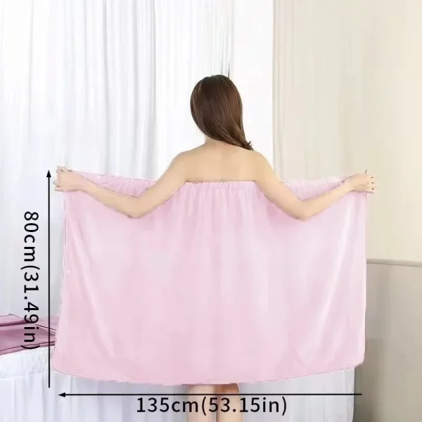 1PC Wearable Bath Wrap Towels for Women Soft Water Absorbent Quick Drying Elastic Wrapped Half Body Bathrobe Shower Beach Towel 2