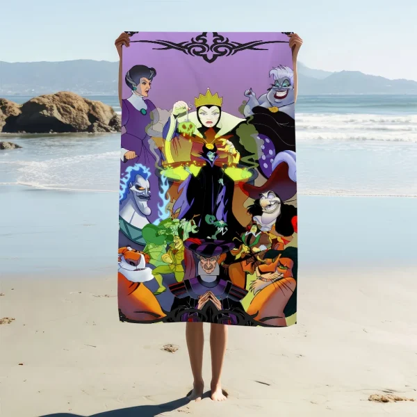 Cute Cartoon V-Villains-Disney-S Towel Soft Pool Gift For Travel Gym Shower Camping Quick Dry Sports Large Beach Towel 2