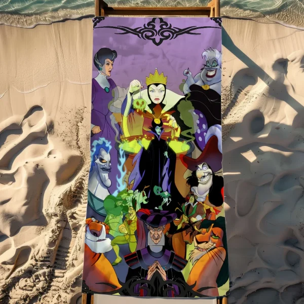 Cute Cartoon V-Villains-Disney-S Towel Soft Pool Gift For Travel Gym Shower Camping Quick Dry Sports Large Beach Towel 4