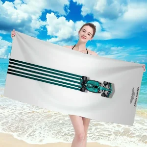 Beach Towel Robe Astons Martins Racing Alonsos Bath Towels Bathroom Bathrobe Girl Bathing Towels Adults Large Spa Size Christmas 1