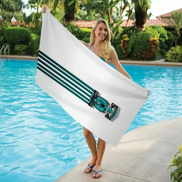 Beach Towel Robe Astons Martins Racing Alonsos Bath Towels Bathroom Bathrobe Girl Bathing Towels Adults Large Spa Size Christmas 2