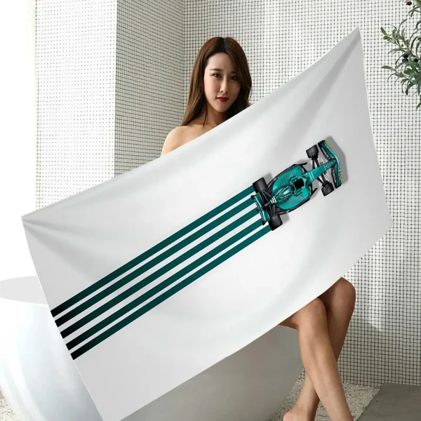 Beach Towel Robe Astons Martins Racing Alonsos Bath Towels Bathroom Bathrobe Girl Bathing Towels Adults Large Spa Size Christmas 4