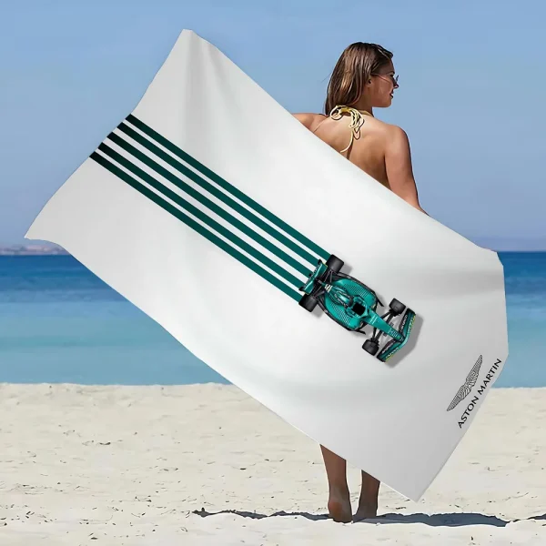 Beach Towel Robe Astons Martins Racing Alonsos Bath Towels Bathroom Bathrobe Girl Bathing Towels Adults Large Spa Size Christmas 5