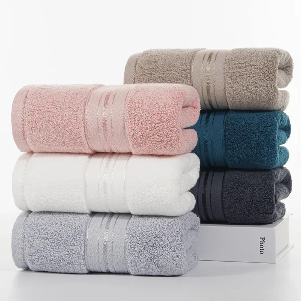 1piece Solid Color Towels Of Different Sizes Cotton Gift Set Comfortable Cotton Towel Bath Towel Absorbent Best Shower Towels 2