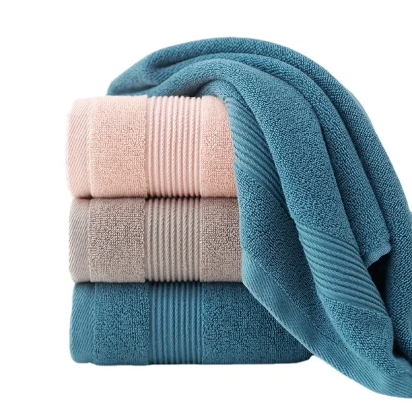 1piece Solid Color Towels Of Different Sizes Cotton Gift Set Comfortable Cotton Towel Bath Towel Absorbent Best Shower Towels 4