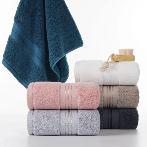 1piece Solid Color Towels Of Different Sizes Cotton Gift Set Comfortable Cotton Towel Bath Towel Absorbent Best Shower Towels 5