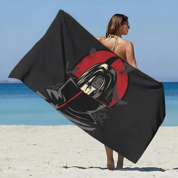 Anime Narutoes Itachi Beach Towel Microfiber Sand Free Quick Dry Sandproof Pool Towels Gift for Women Travel Gym Shower Camping 4